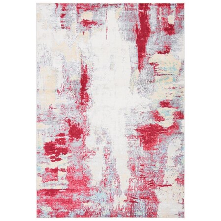 Safavieh 4 x 6 ft. Jasper Contemporary Rectangle Area Rug Red & Ivory JSP101Q-4